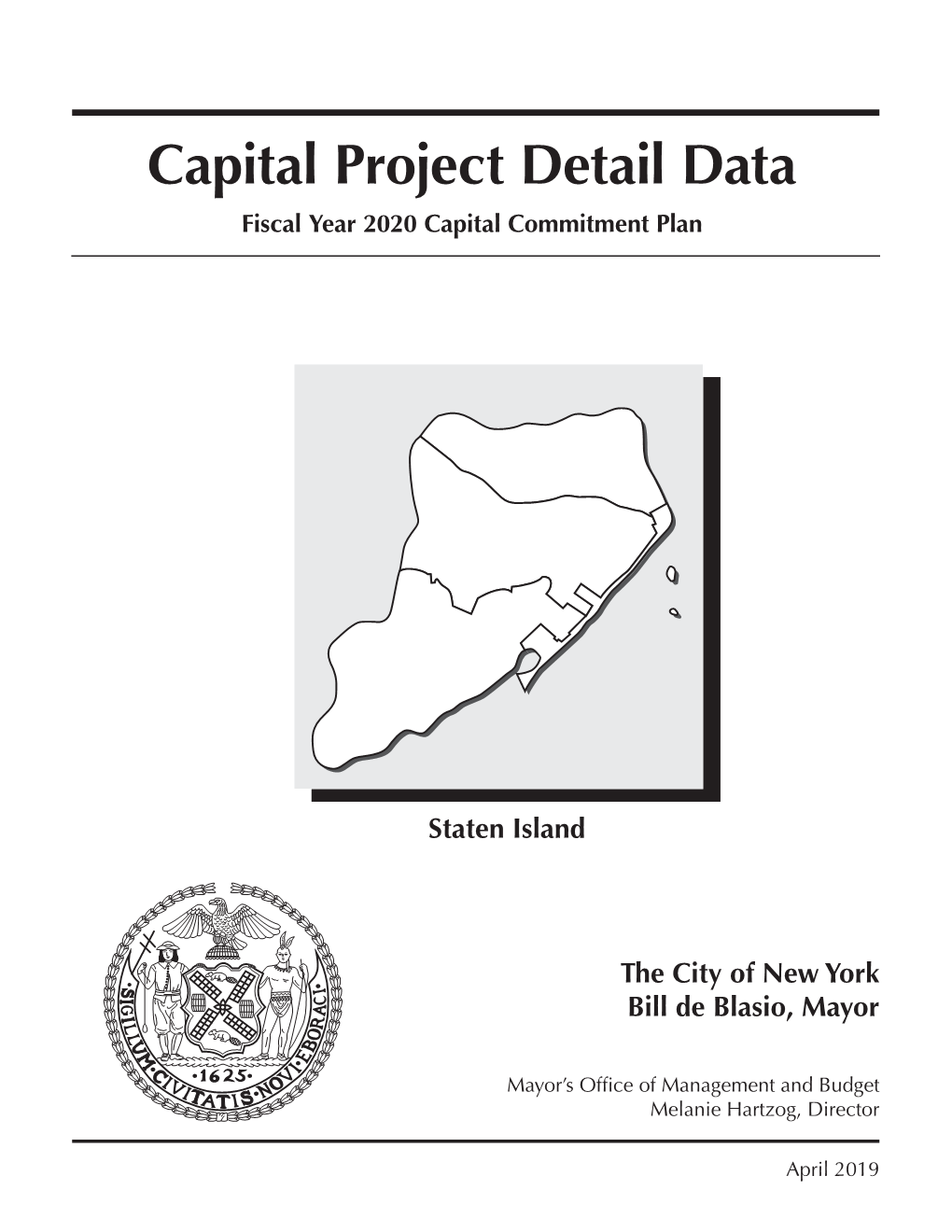 Capital Project Detail Data Fiscal Year 2020 Capital Commitment Plan