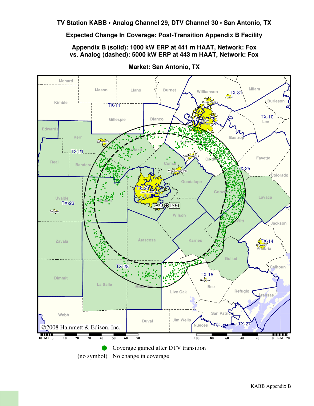 ©2008 Hammett & Edison, Inc. TV Station KABB • Analog Channel 29