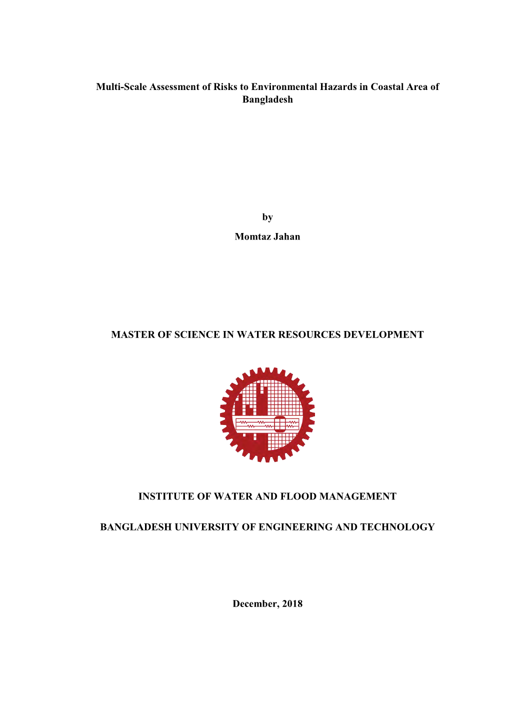 Multi-Scale Assessment of Risks to Environmental Hazards in Coastal Area of Bangladesh