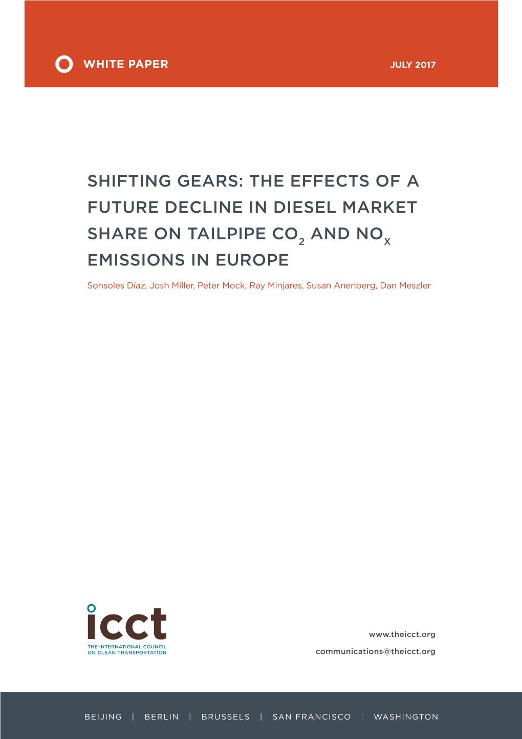 Shifting Gears: the Effect of a Future Decline in Diesel Market Share On