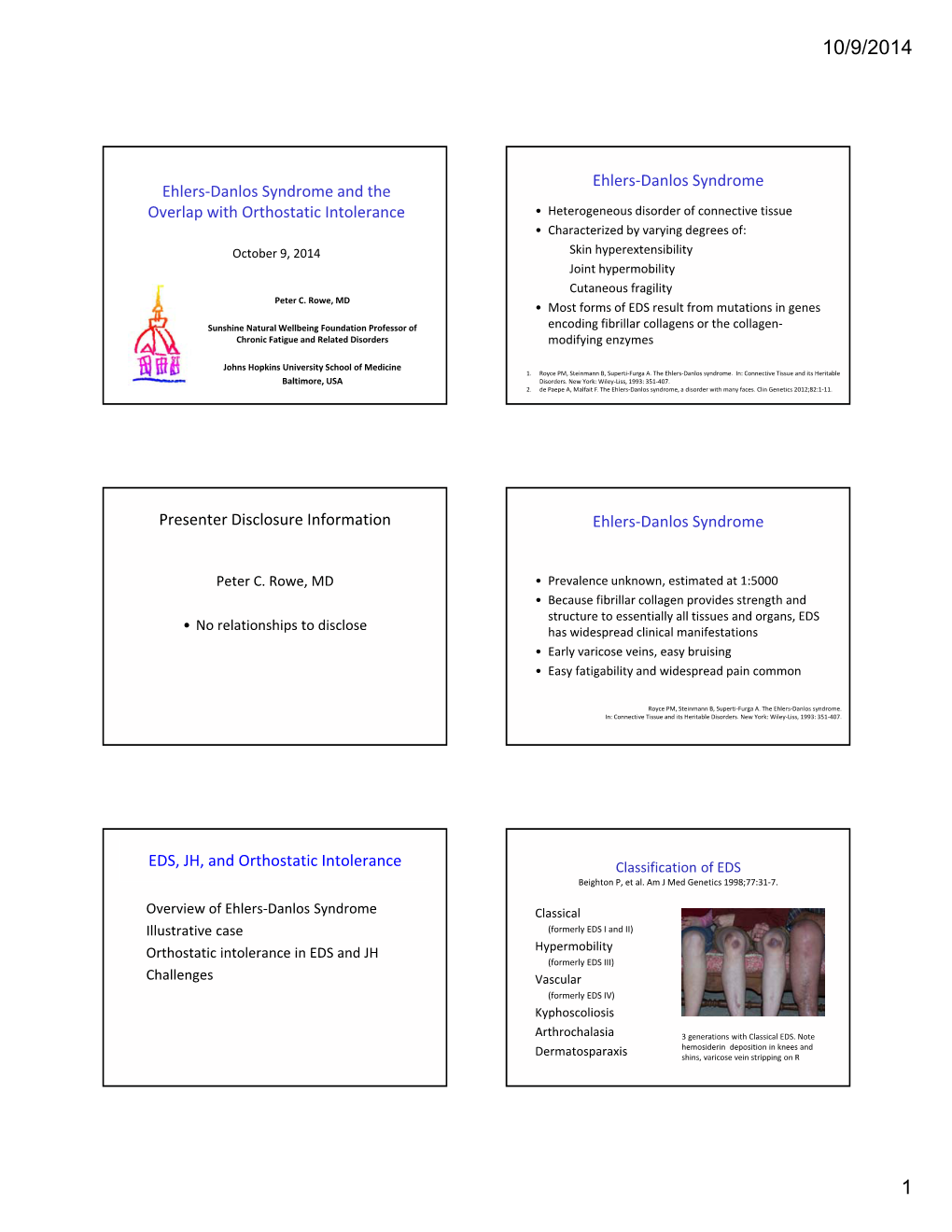 Ehlers-Danlos Syndrome and the Overlap with Orthostatic Intolerance