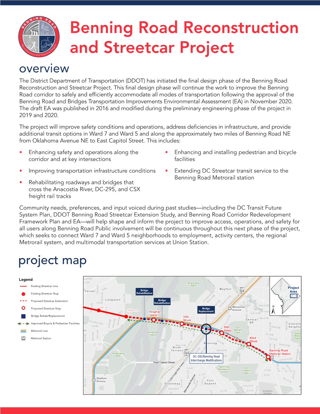 Benning Road Reconstruction and Streetcar Project