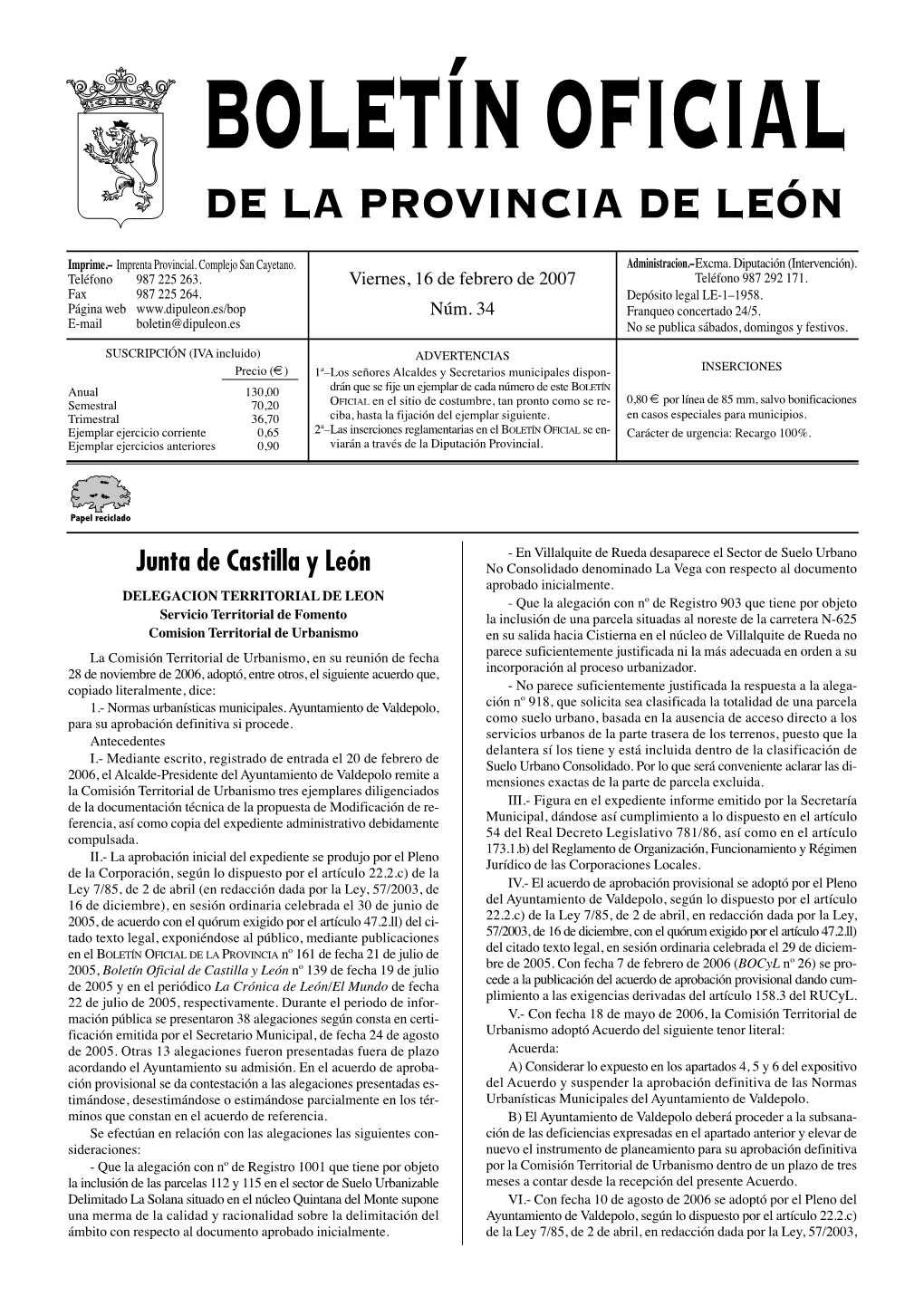 De La Provincia De León