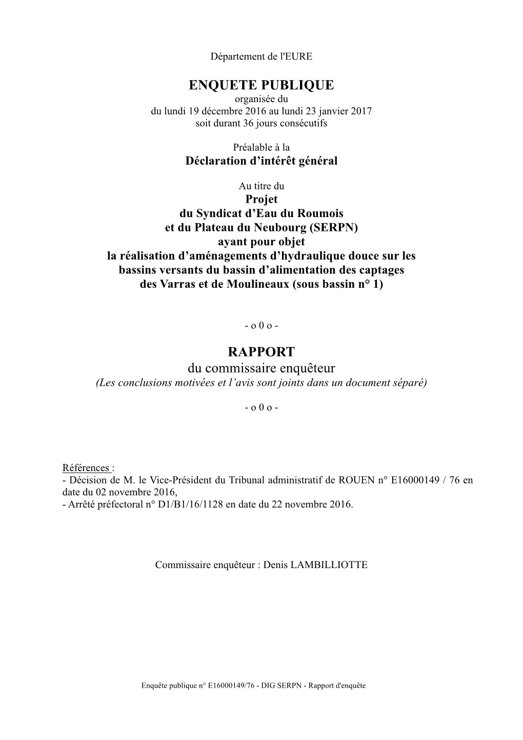 1612 EP SERPN-Rapport