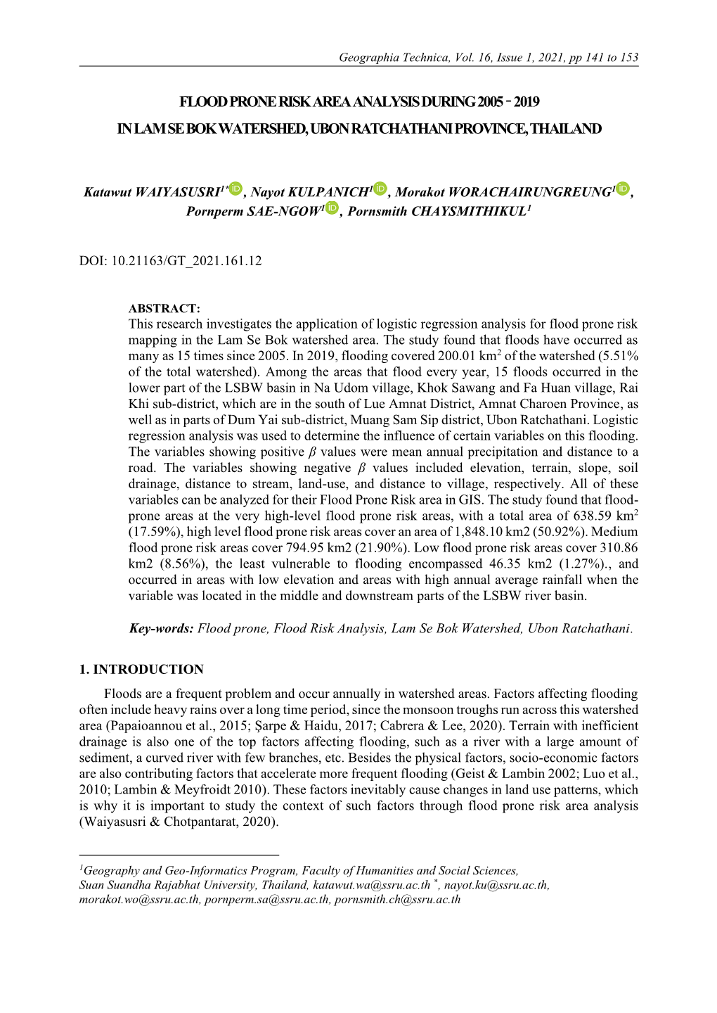 The Assessment Relationship Between Land Surface