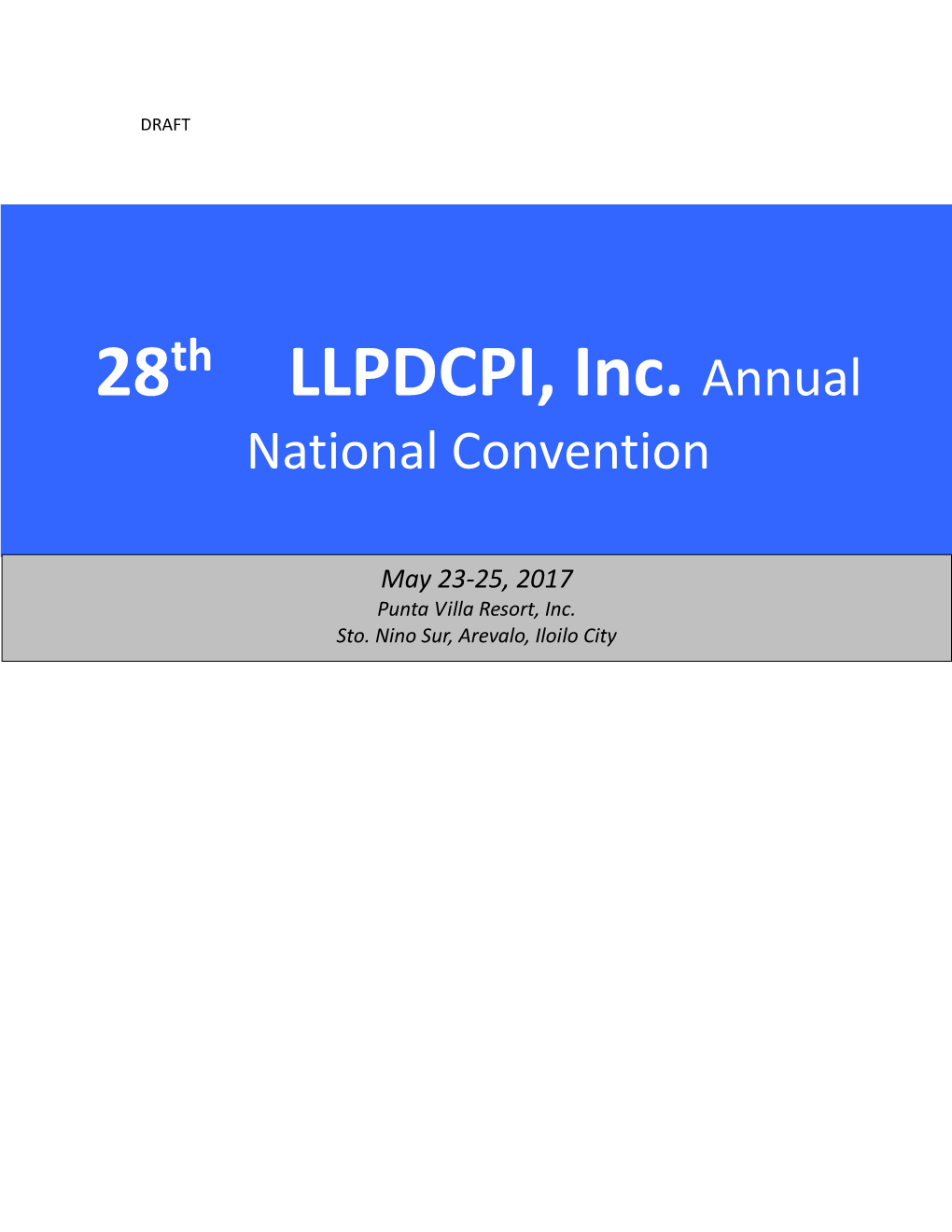 28Th Annual National Convention of League of Local Planners and Development Coordinators of the Philippines, Inc