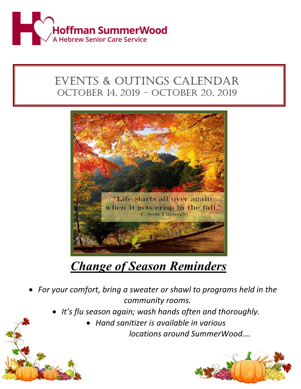 Change of Season Reminders