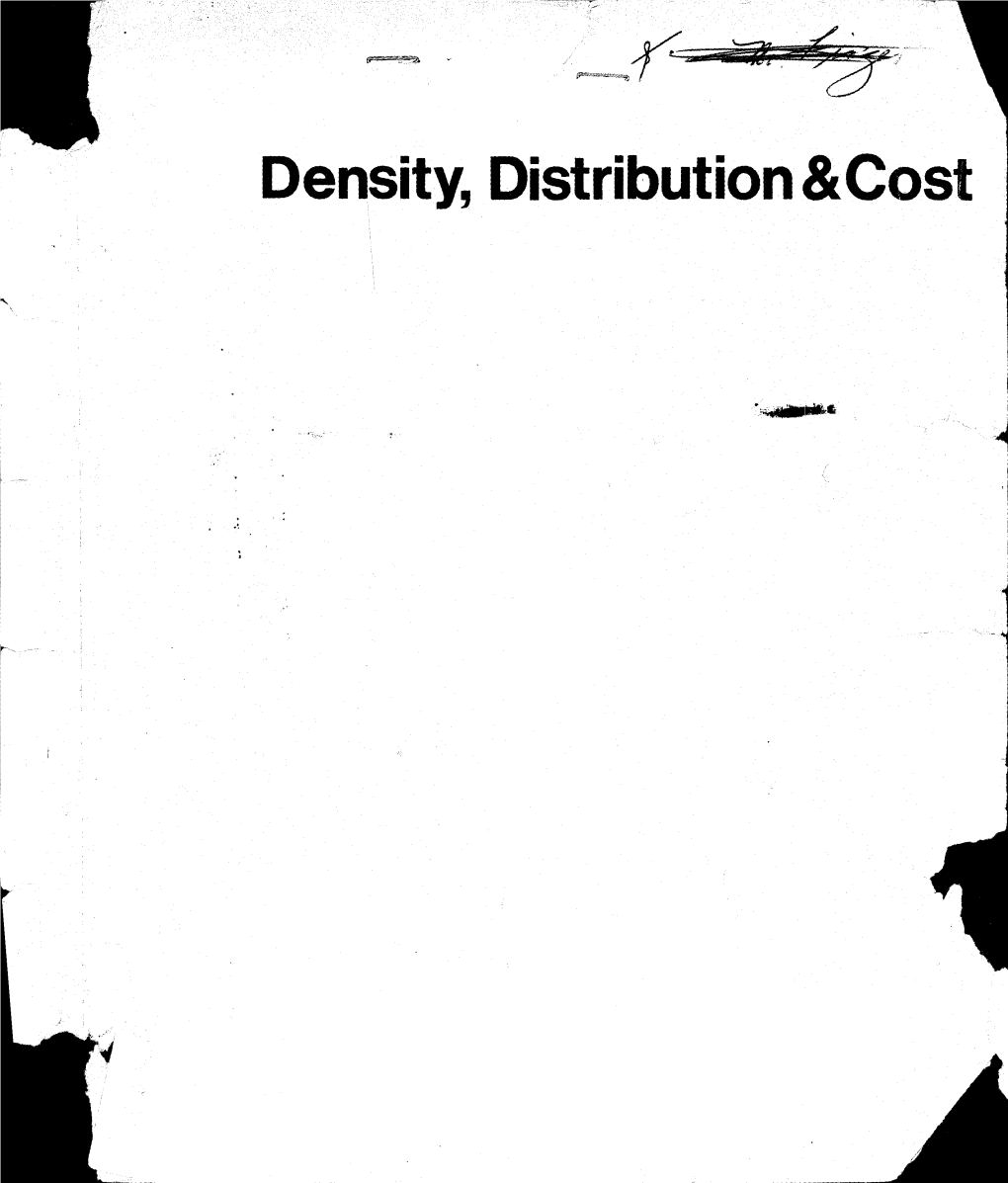 Density, Distribution & Cost