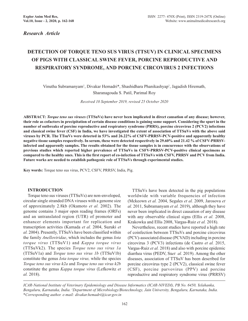 Detection of Torque Teno