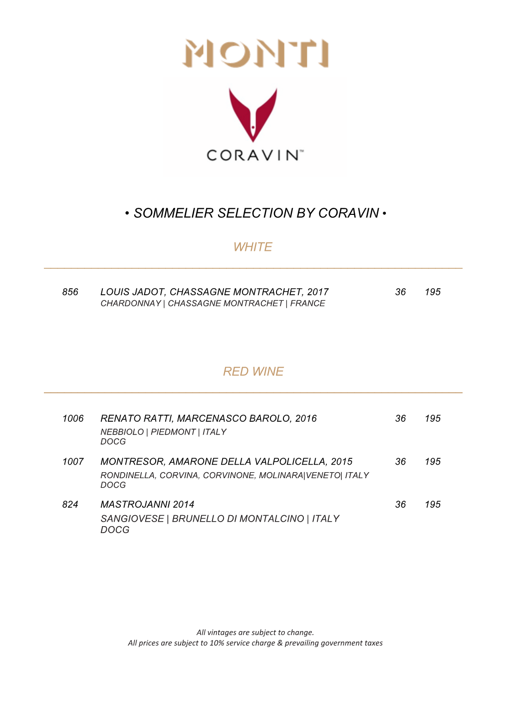 WINE LIST September 2020