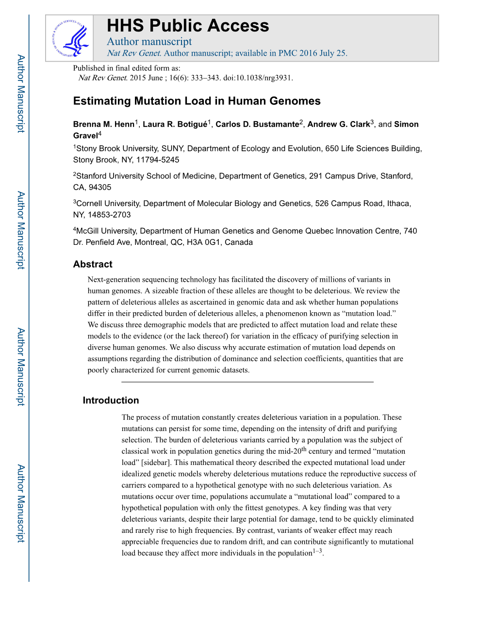 Estimating Mutation Load in Human Genomes