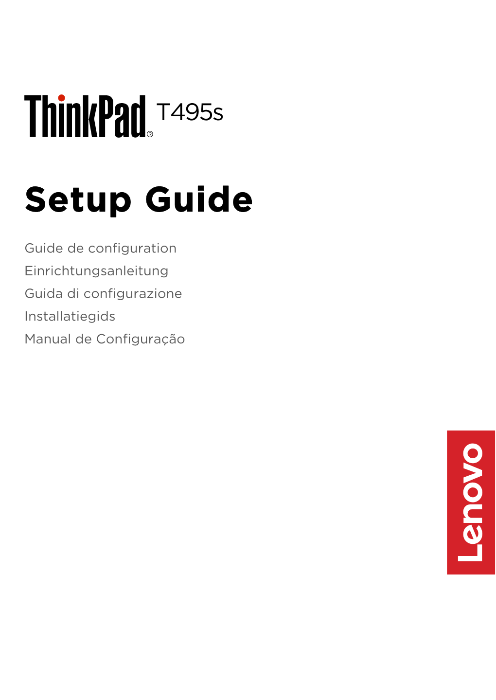 Thinkpad T495s Setup Manual