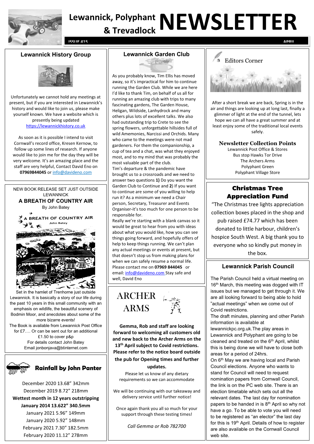 Newsletter Issue 415 April 2021