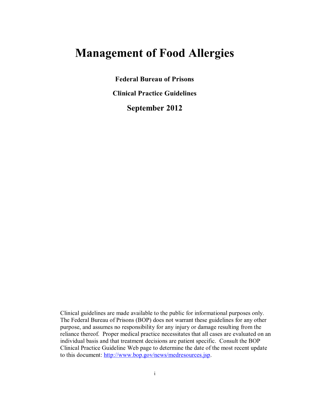 Management of Food Allergies