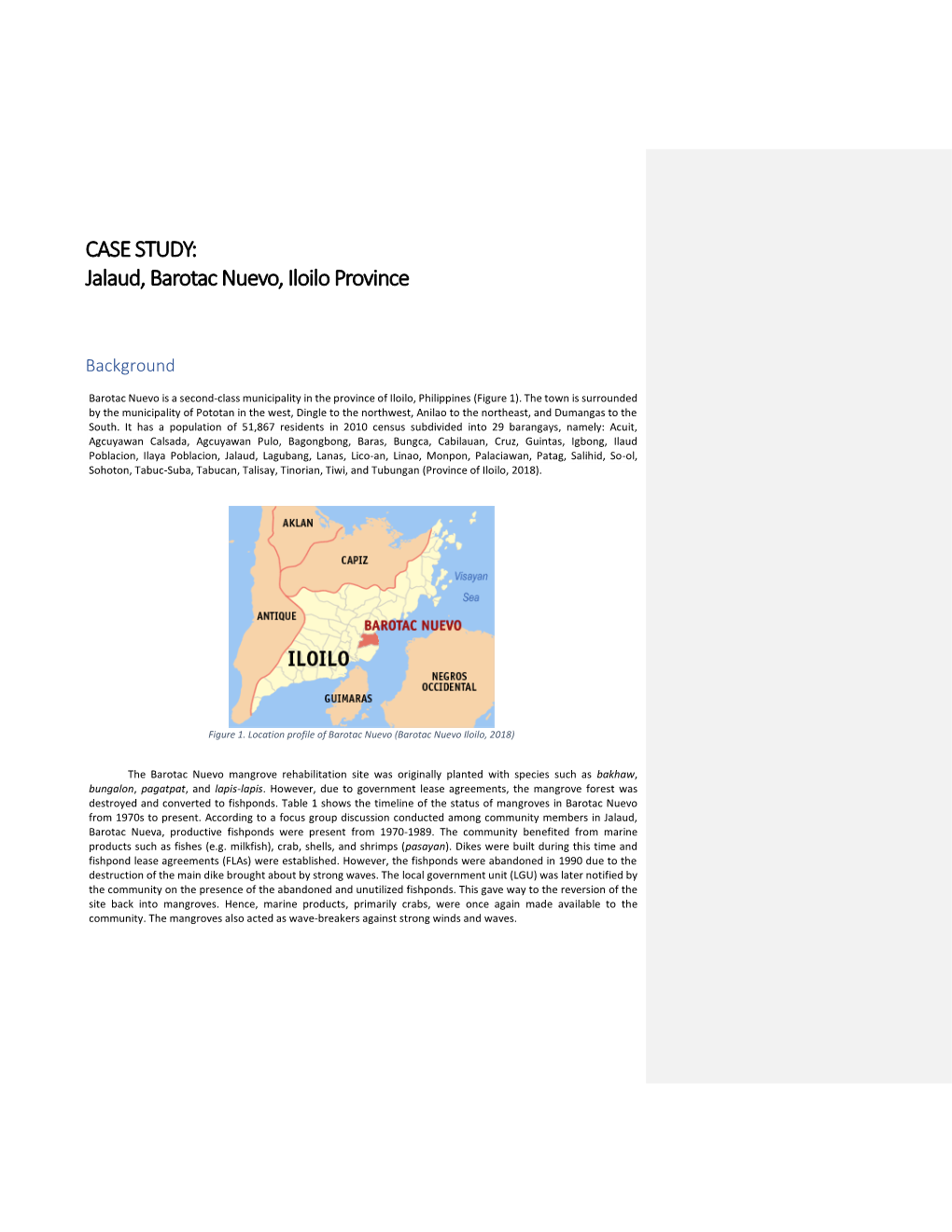 CASE STUDY: Jalaud, Barotac Nuevo, Iloilo Province