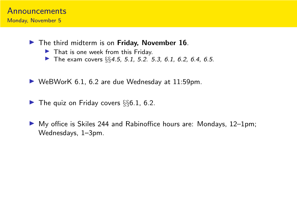 Math 1553 Introduction to Linear Algebra