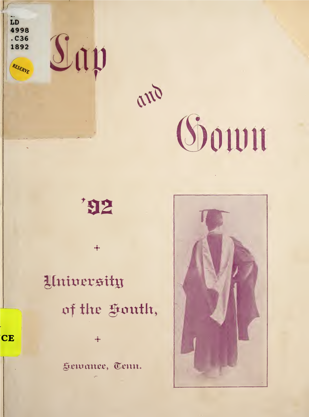 Cap and Gown, 1892