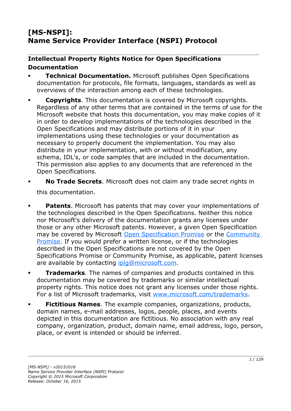 Name Service Provider Interface (NSPI) Protocol