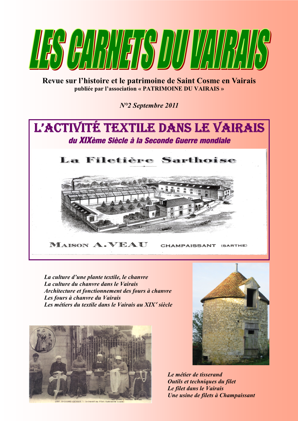 Revue Sur L'histoire Et Le Patrimoine De Saint Cosme En Vairais