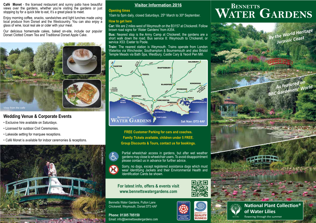 Water Gardens Local Produce from Dorset and the Westcountry