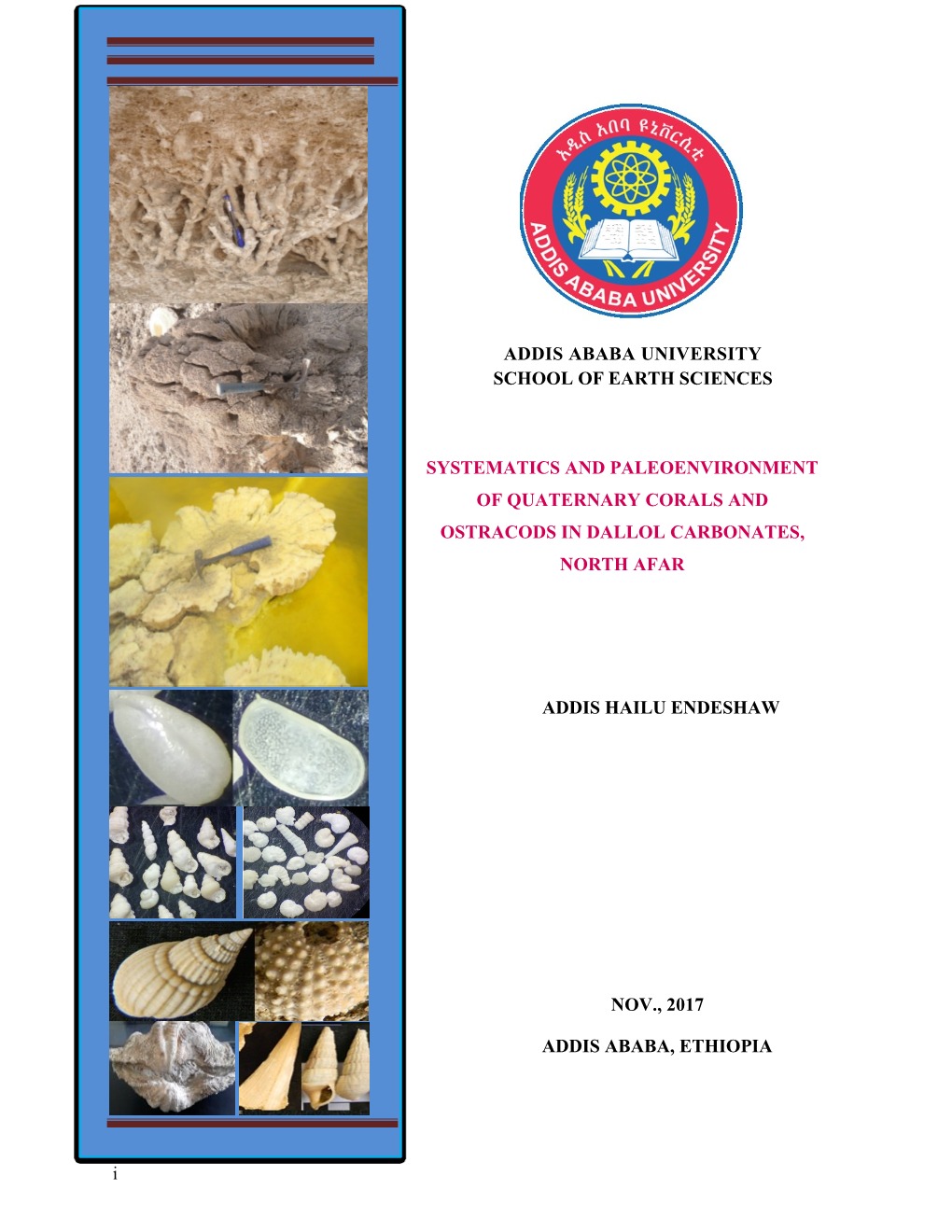 Systematics and Paleoenvironment of Quaternary Corals and Ostracods in Dallol Carbonates, North Afar