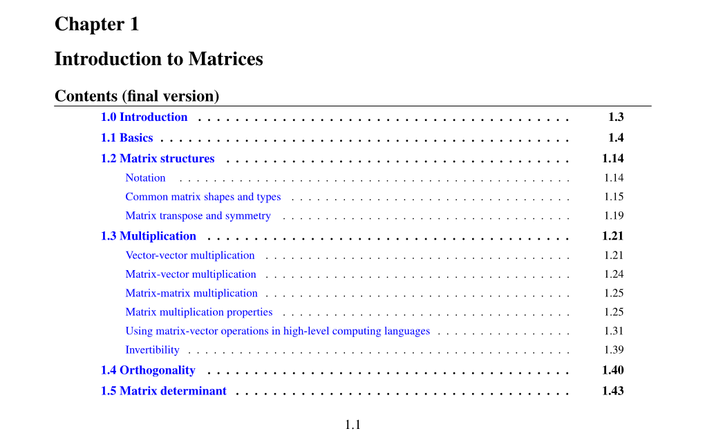 Chapter 1 Introduction to Matrices