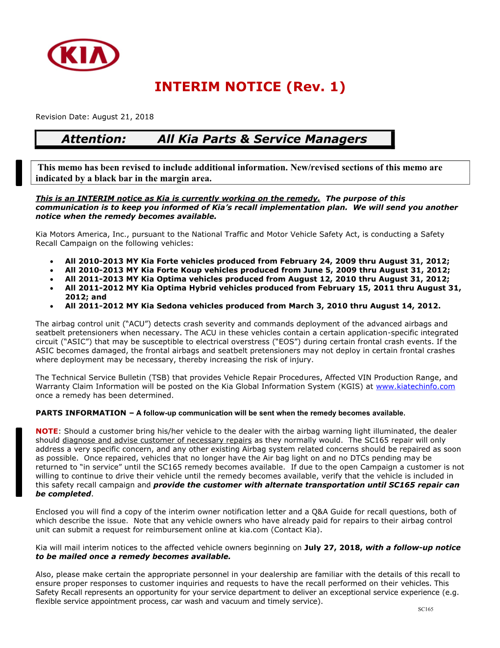 INTERIM NOTICE (Rev