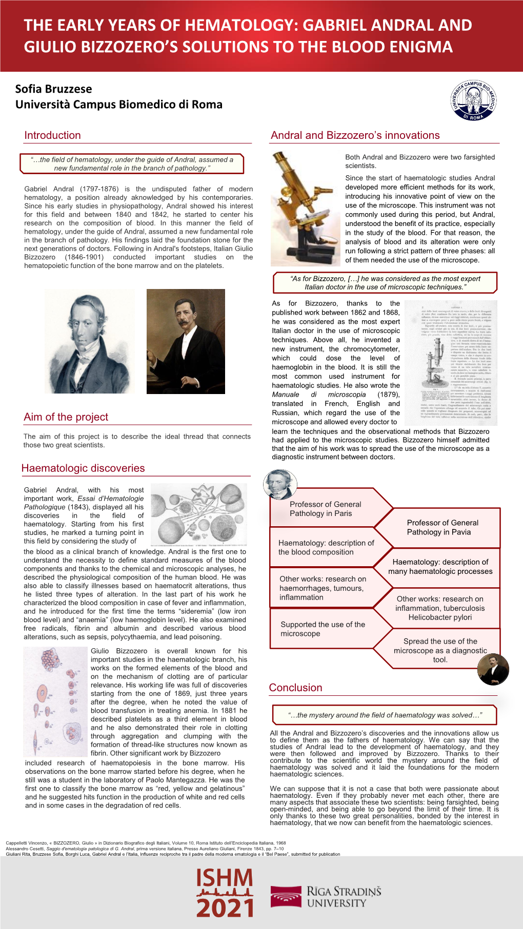 The Early Years of Hematology: Gabriel Andral and Giulio Bizzozero’S Solutions to the Blood Enigma