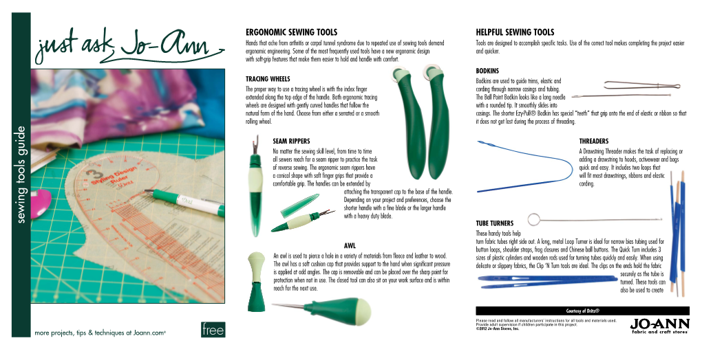 Sewing Tools Guide TUBE TURNERS These Handy Tools Help Turn Fabric Tubes Right Side Out