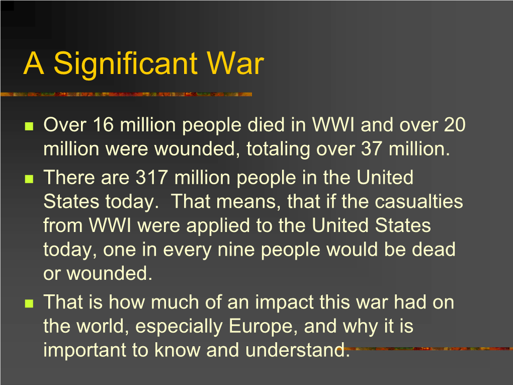 World War I 1914-1918