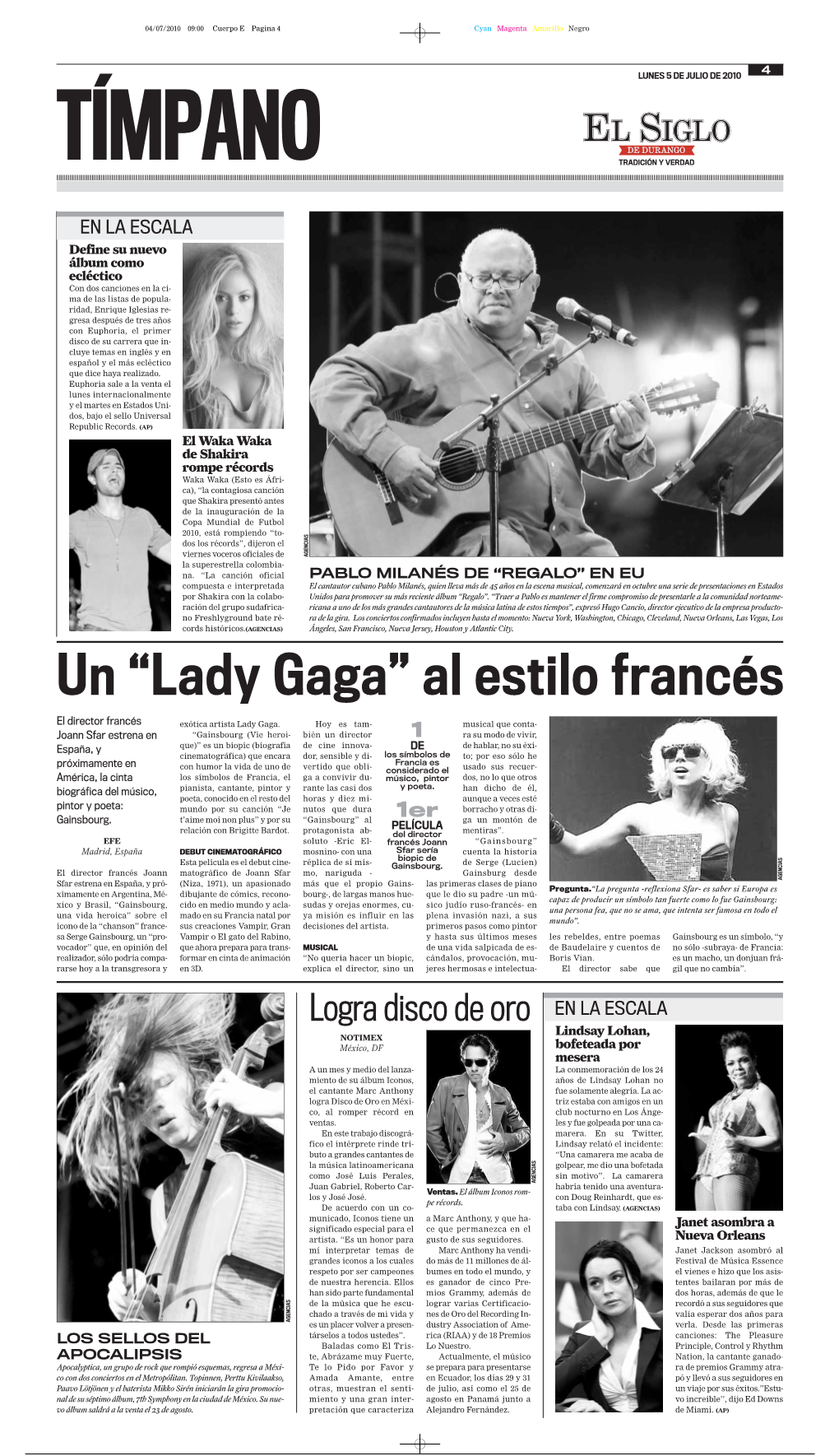 Lady Gaga” Al Estilo Francés