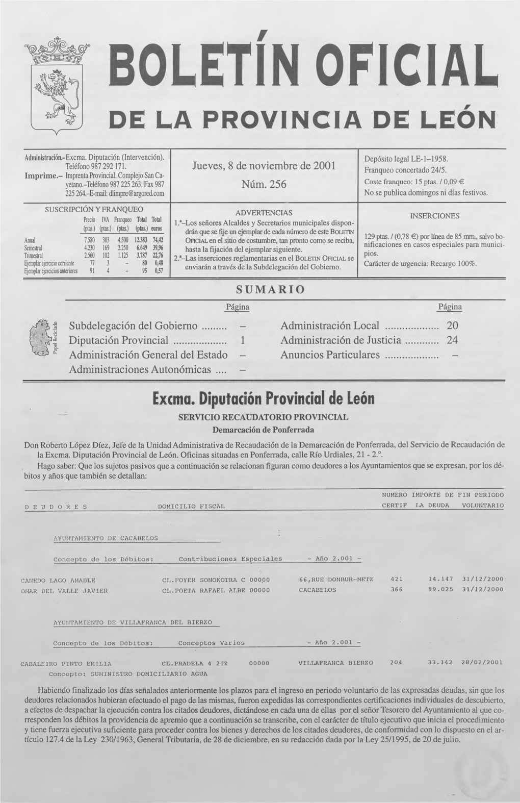 Boletin Oficial De La Provincia De León