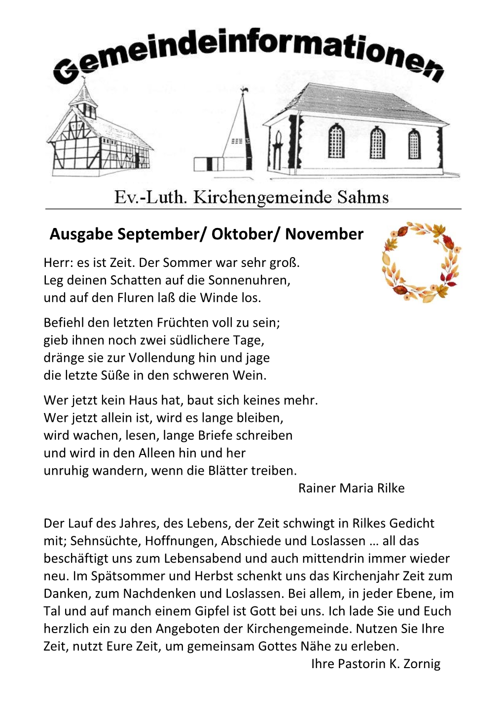 Gottesdienste in Unserer Gemeinde