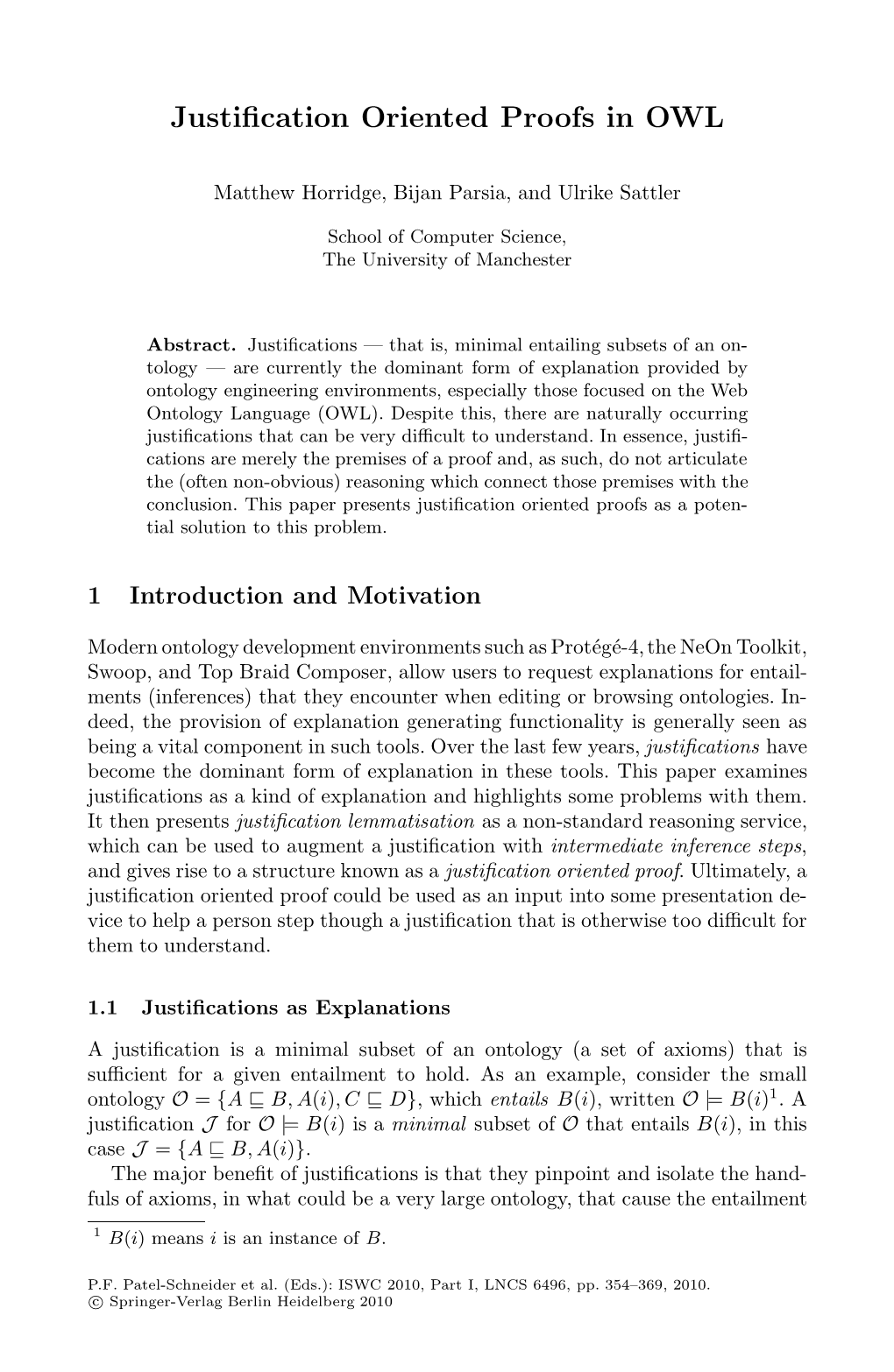 Justification Oriented Proofs In