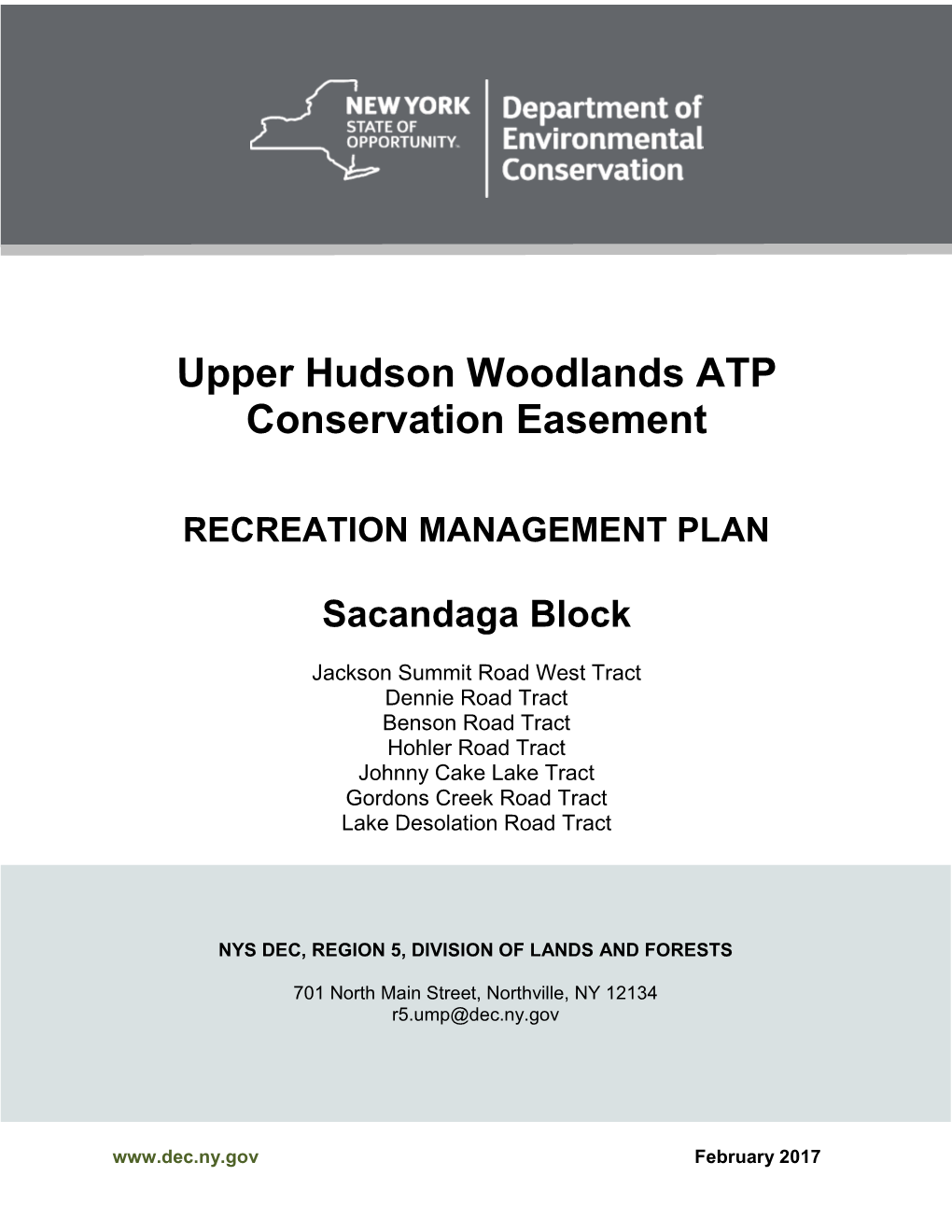 Upper Hudson Woodlands ATP Conservation Easement