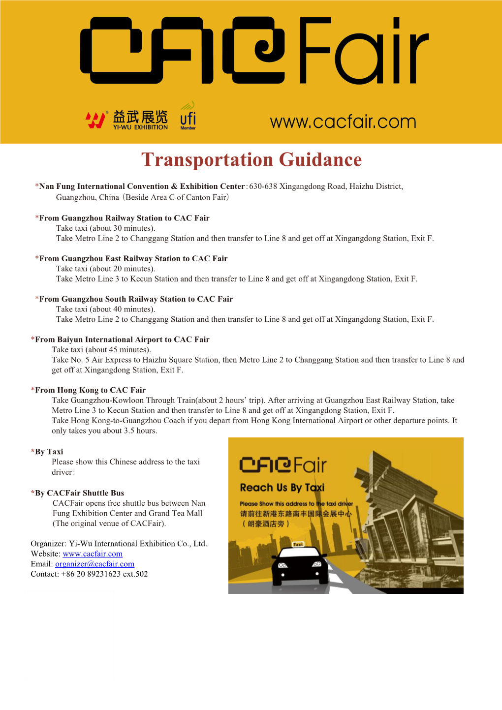 Transportation Guidance