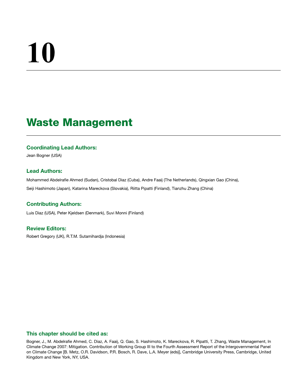 Waste Management