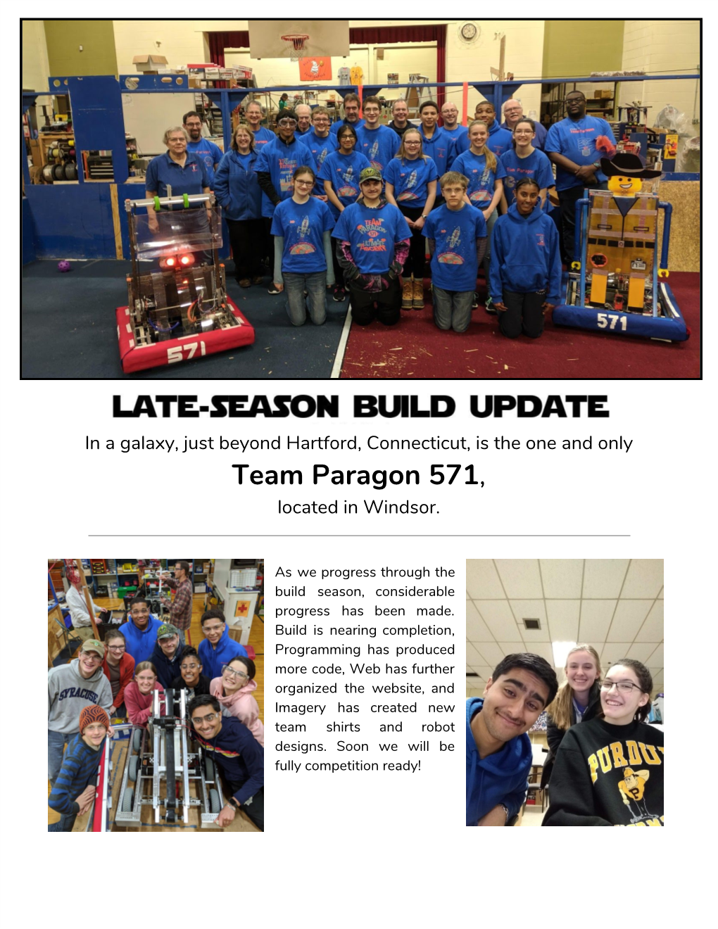 Team Paragon 571​, Located in Windsor