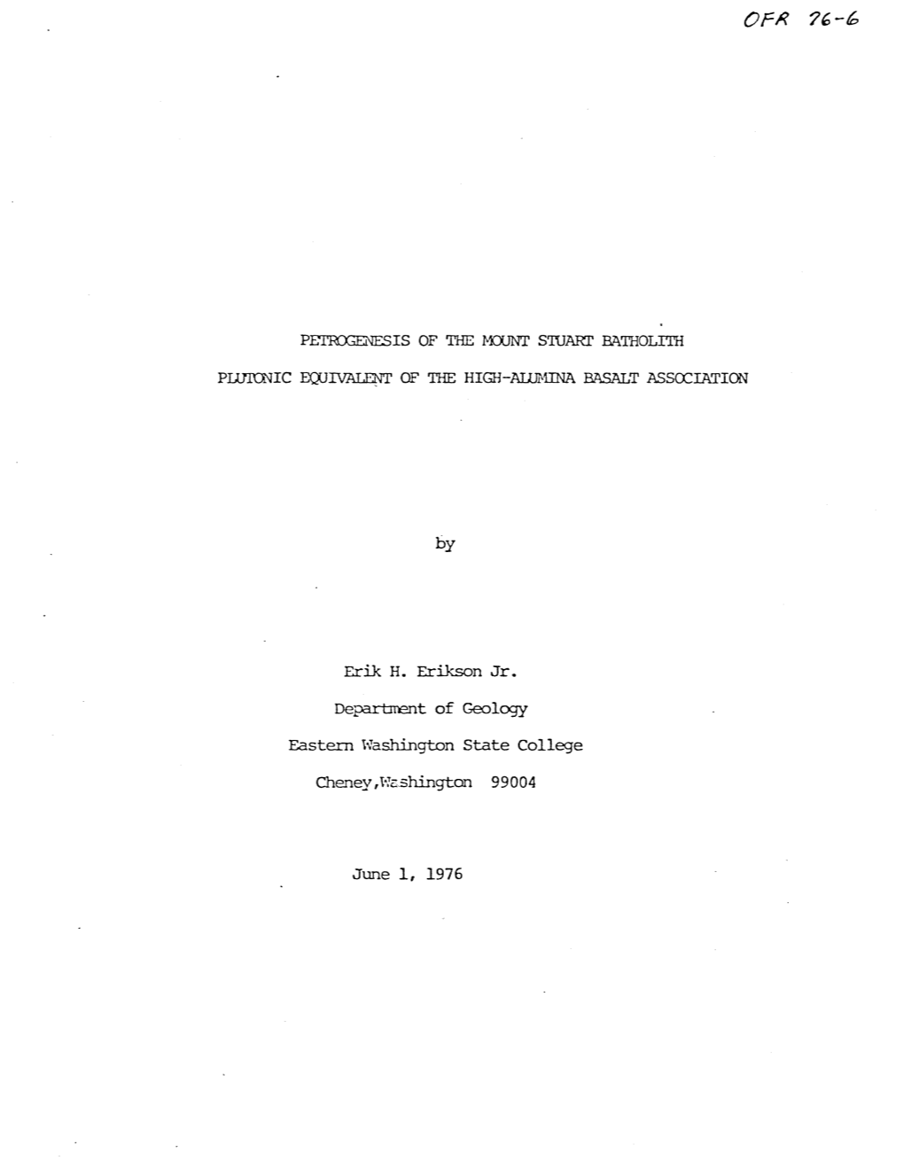 Washington Division of Geology and Earth Resources Open File Report