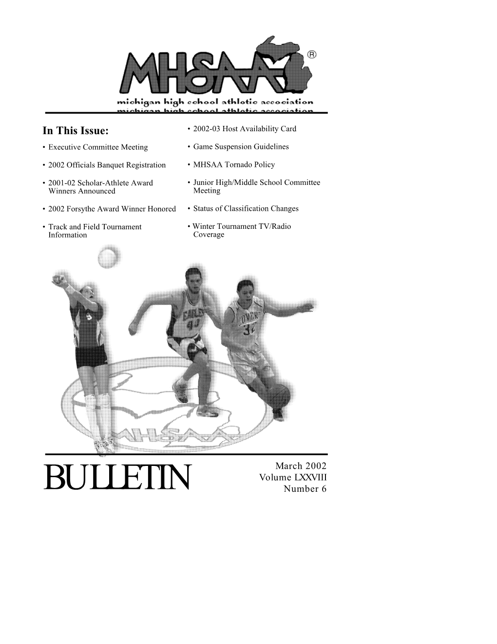 BULLETIN Number 6 TABLE of CONTENTS Page February Executive Committee Meeting