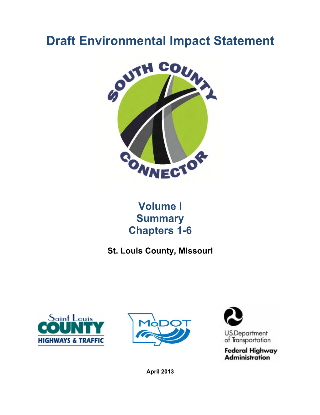 South County Connector Draft Environmental Impact Statement