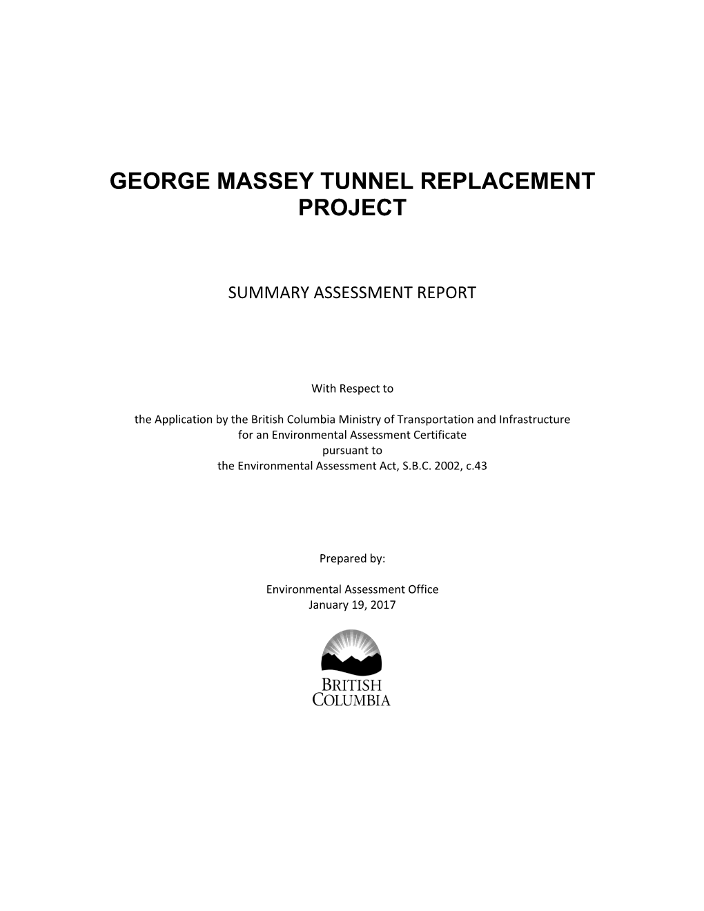 George Massey Tunnel Replacement Project