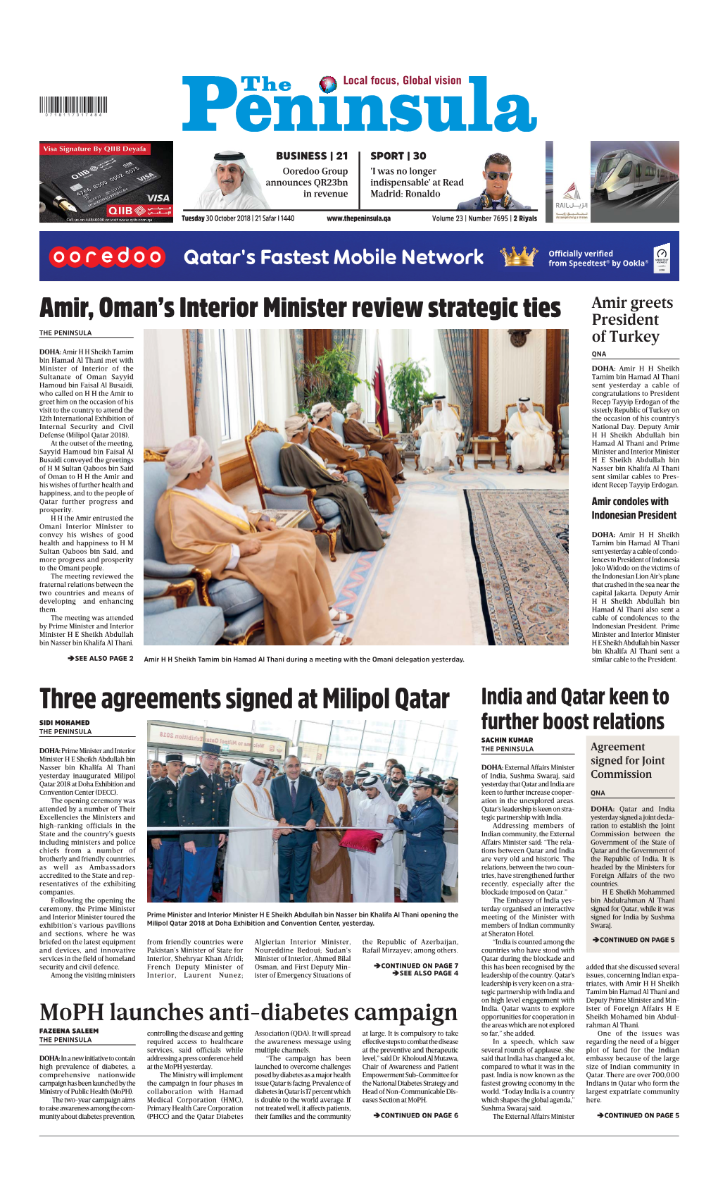 Three Agreements Signed at Milipol Qatar