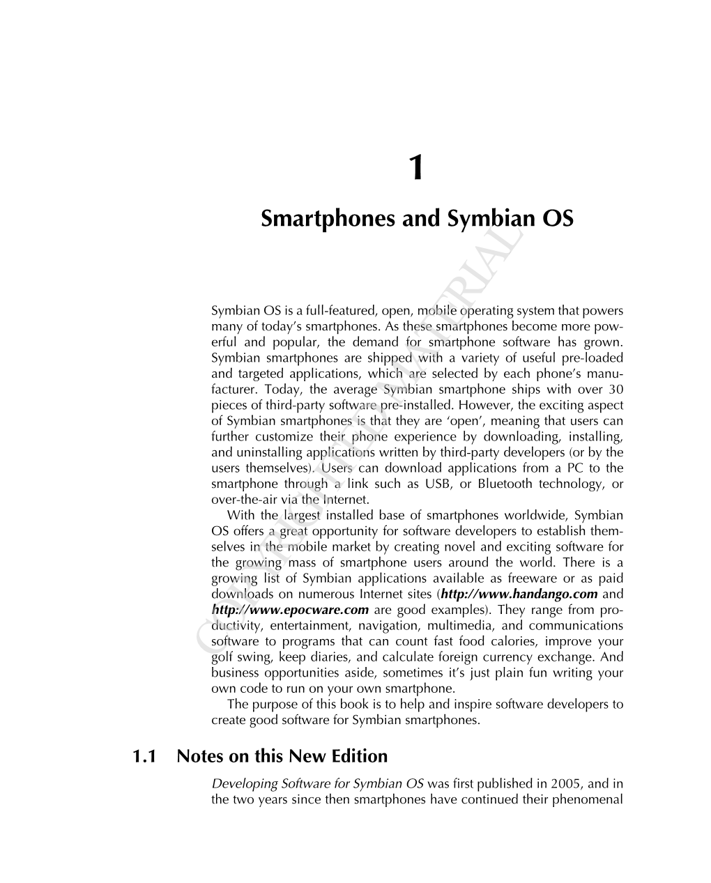 1 Smartphones and Symbian OS