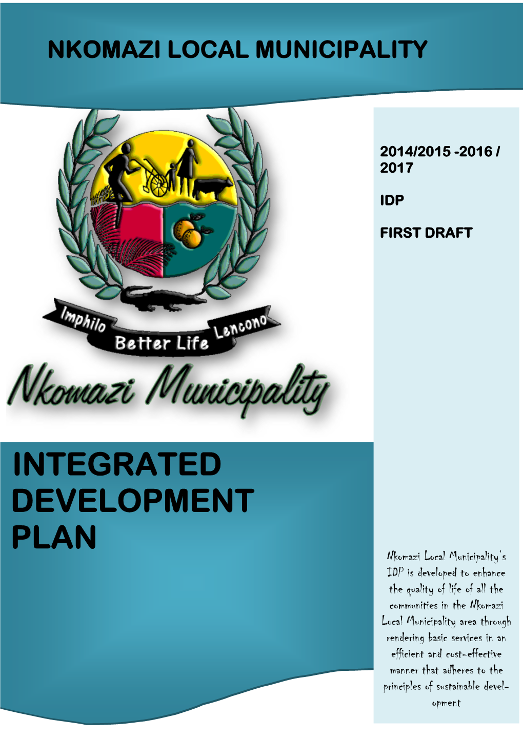 Nkomazi Municipality Idp Process Plan