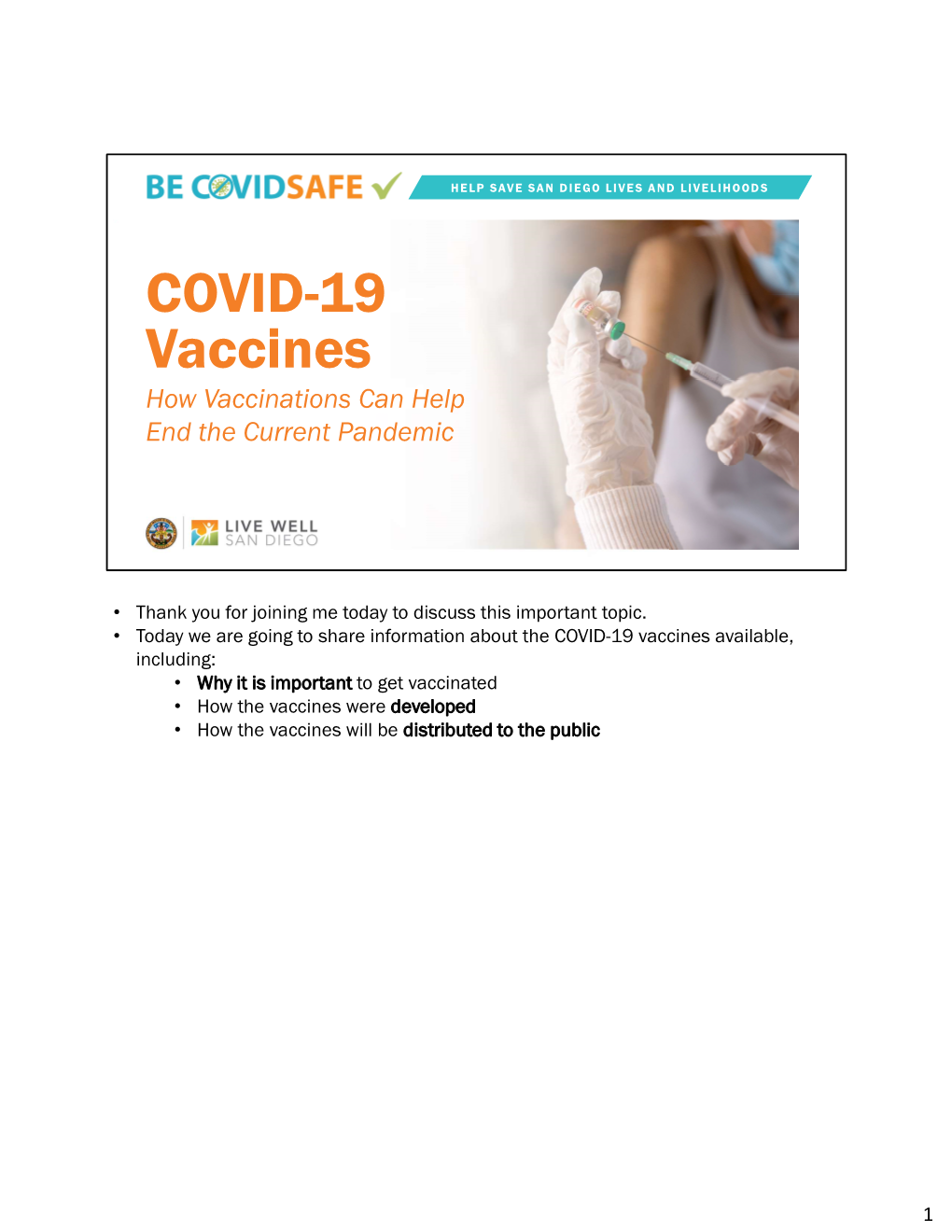 COVID-19 Vaccines How Vaccinations Can Help End the Current Pandemic