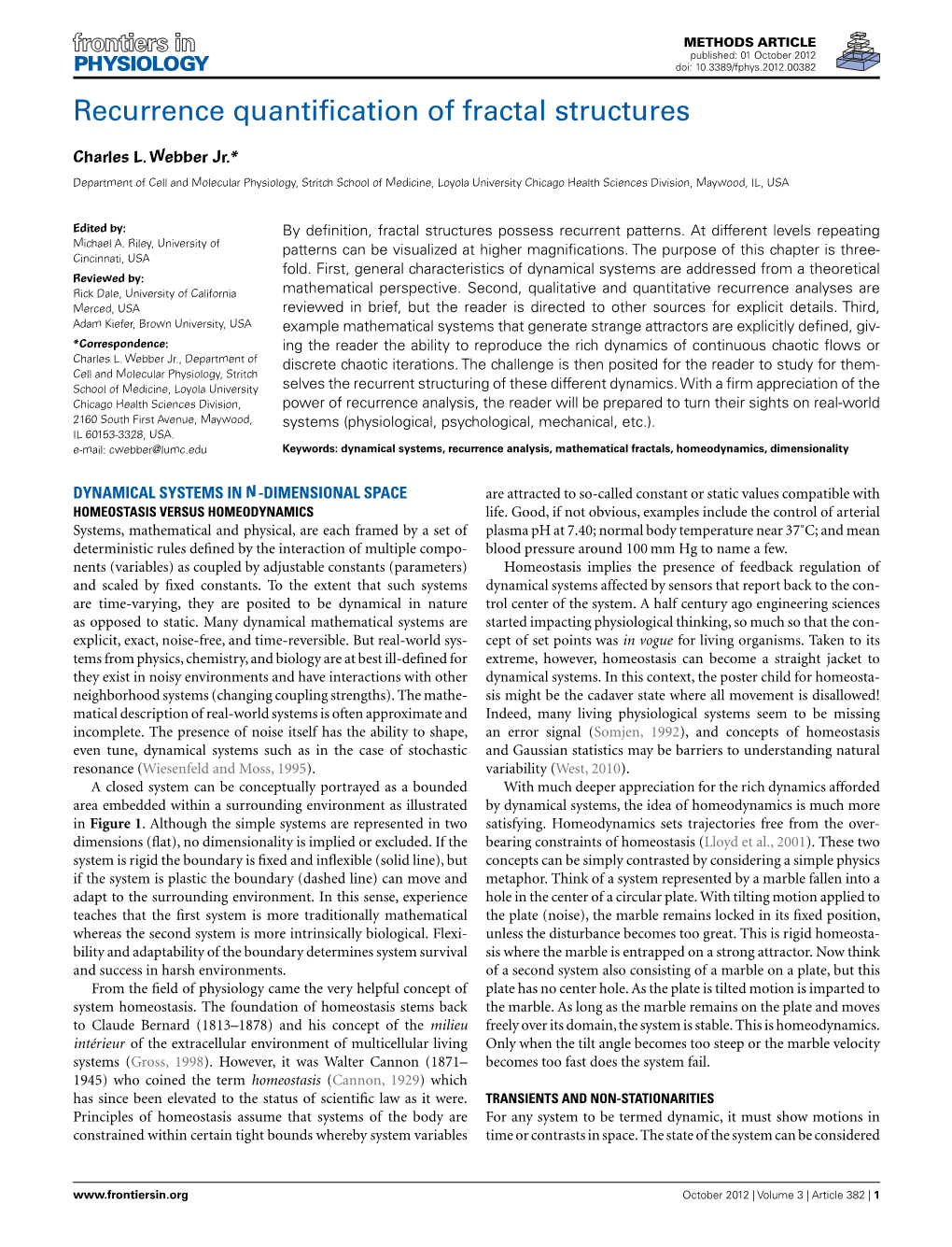 Recurrence Quantification of Fractal Structures