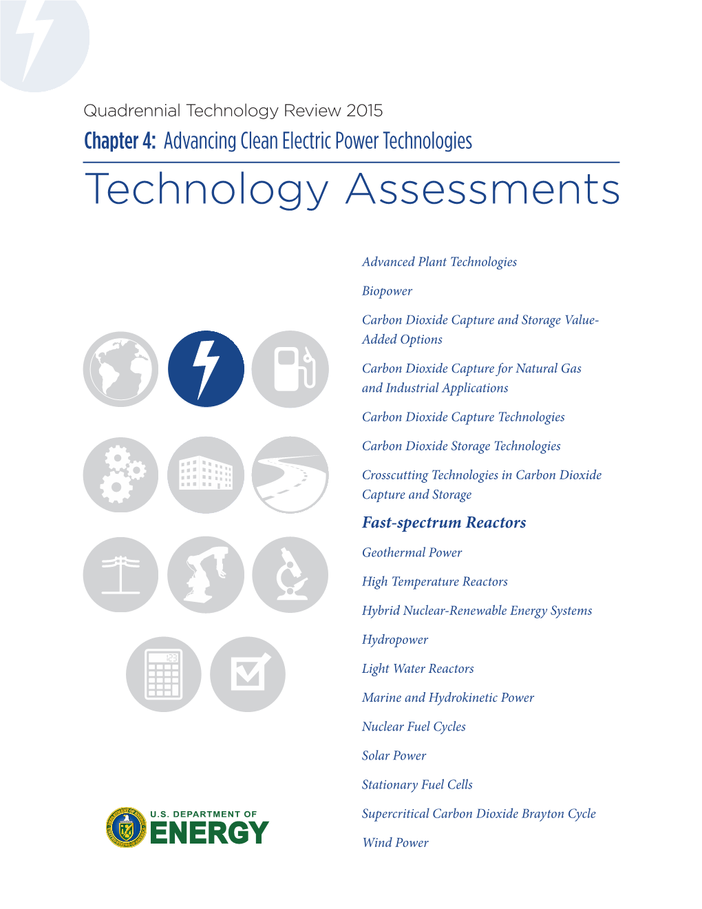 Fast-Spectrum Reactors Technology Assessment