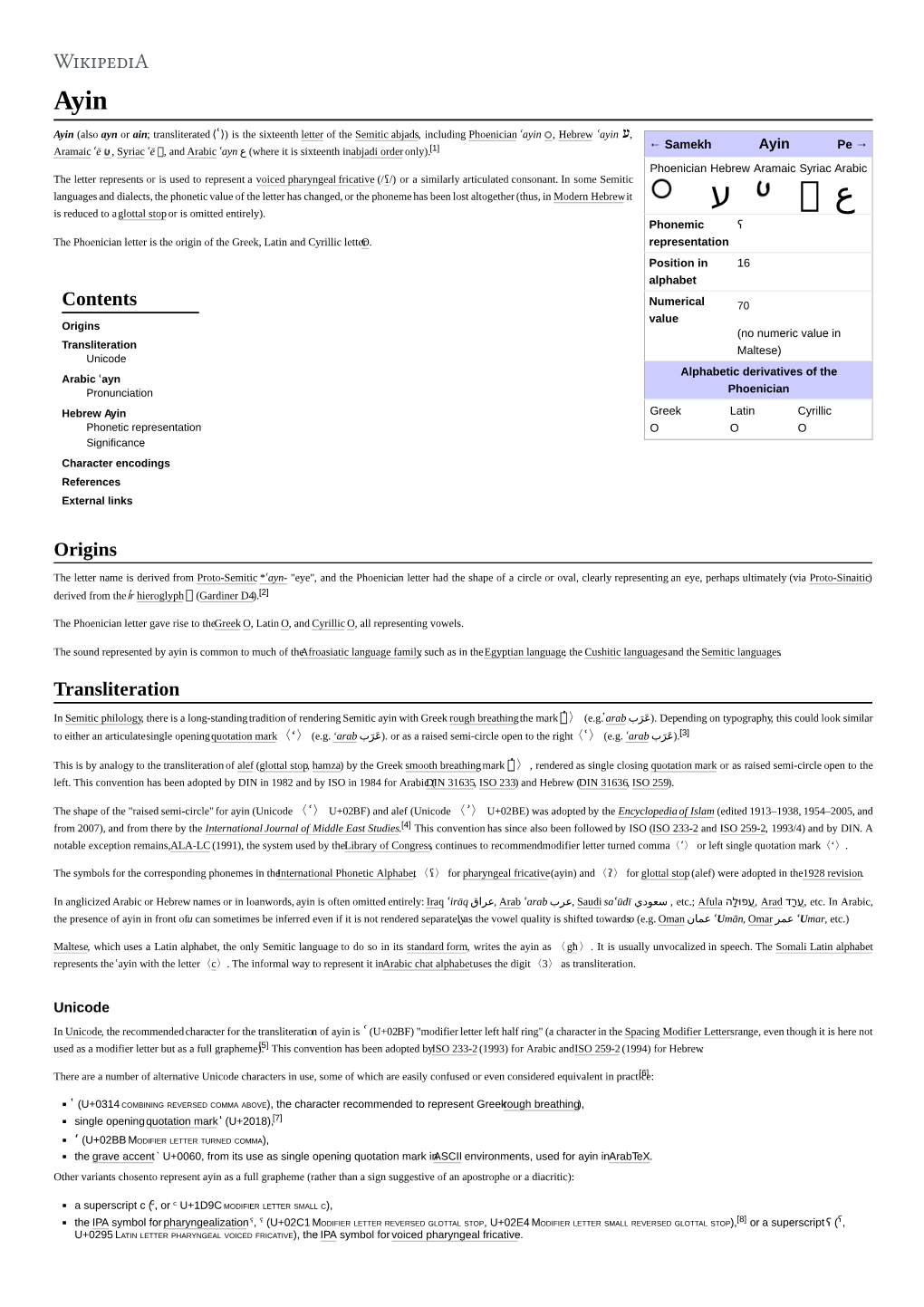 Contents Origins Transliteration