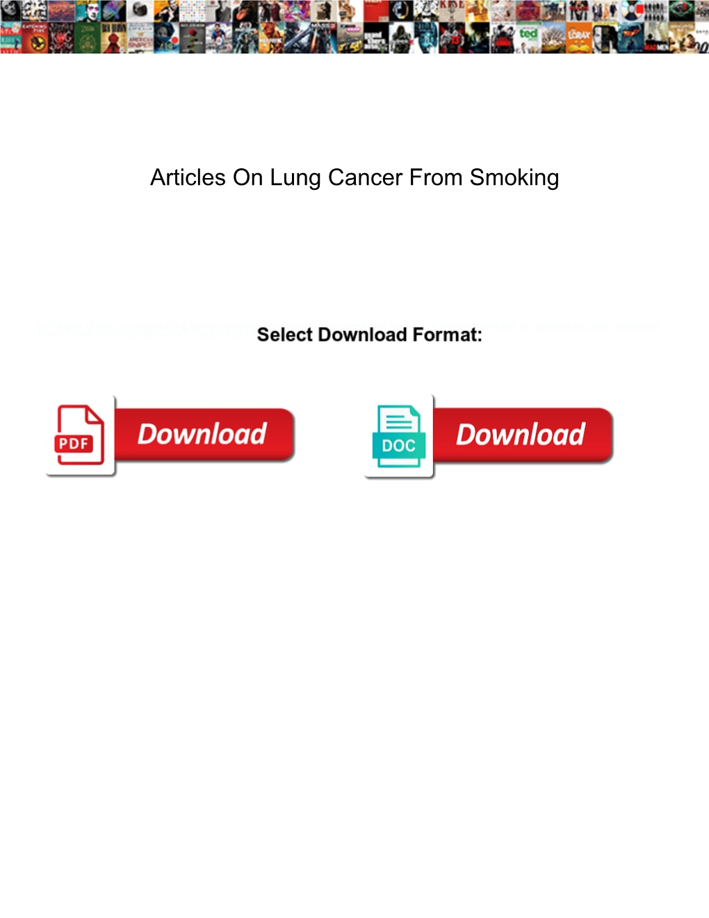 Articles on Lung Cancer from Smoking